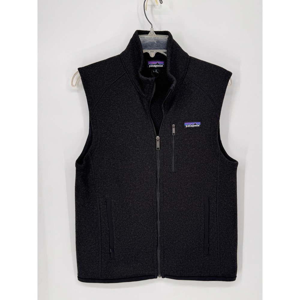 Patagonia Better Sweater Vest Women S Black EUC Fleece Full Zip Pockets